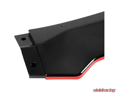 Spec-D Glossy Black | Red Trim Polypropylene  Front Bumper Lip Splitter Kit Nissan 370Z 2009-2012 - LPF-370Z09GB-RD-PQ