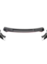 Spec-D Glossy Black | Red Trim Polypropylene  Front Bumper Lip Splitter Kit Nissan 370Z 2009-2012                                     - LPF-370Z09GB-RD-PQ - Image 7