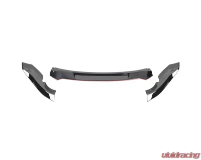 Spec-D Glossy Black | Red Trim Polypropylene  Front Bumper Lip Splitter Kit Nissan 370Z 2009-2012 - LPF-370Z09GB-RD-PQ