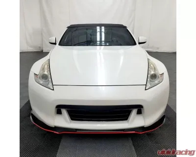 Spec-D Glossy Black | Red Trim Polypropylene  Front Bumper Lip Splitter Kit Nissan 370Z 2009-2012 - LPF-370Z09GB-RD-PQ