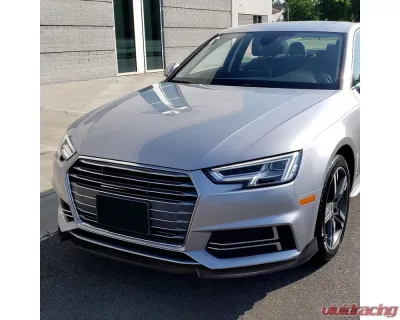 Spec-D Matte Black Polypropylene Front Bumper Lip Splitter Kit Audi A4 | S4 2017-2018 - LPF-A417BK-PQ