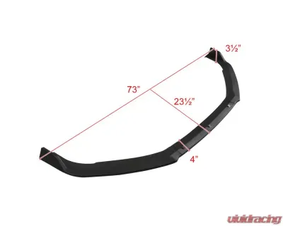 Spec-D Matte Black Polypropylene Front Bumper Lip Kit Honda Accord 2018-2020 - LPF-ACD184BK-AK