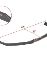 Spec-D Matte Black Polypropylene Front Bumper Lip Splitter Kit Nissan Altima 2016-2018                                     - LPF-ALT16BK-PQ - Image 2