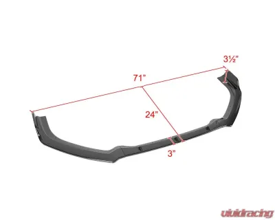 Spec-D Glossy Black Polypropylene Front Bumper Lip Kit Nissan Altima 2019-2020 - LPF-ALT194GB-AK