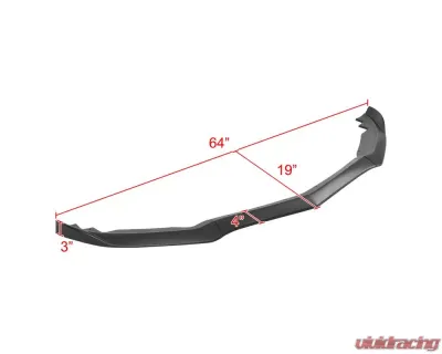 Spec-D Matte Black Polypropylene Front Bumper Lip Kit Cadillac ATS 2015-2018 - LPF-ATS15BK-AK