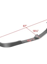 Spec-D Matte Black Polypropylene  Front Bumper Lip Splitter Kit Mercedes Benz W204 2012-2014                                     - LPF-BW20412BK-PQ - Image 2