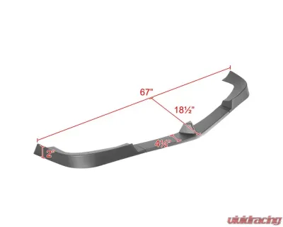 Spec-D Matte Black Polypropylene  Front Bumper Lip Splitter Kit Mercedes Benz W204 2012-2014 - LPF-BW20412BK-PQ