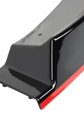 Spec-D Glossy Black | Red Trim Polypropylene Front Bumper Lip Splitter Kit Mercedes Benz W204 2012-2014                                     - LPF-BW20412GB-RD-PQ - Image 4