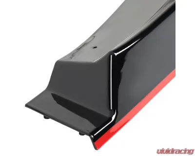 Spec-D Glossy Black | Red Trim Polypropylene Front Bumper Lip Splitter Kit Mercedes Benz W204 2012-2014 - LPF-BW20412GB-RD-PQ