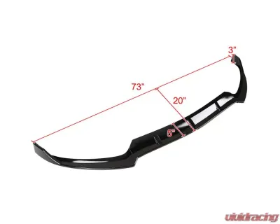 Spec-D Glossy Black Polypropylene Front Bumper Lip Kit Mercedes Benz W205 2015-2018 - LPF-BW20515GB-AK
