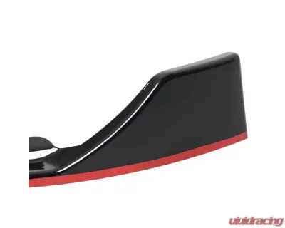Spec-D Glossy Black | Red Trim Polypropylene Front Bumper Lip Splitter Kit Mercedes Benz W205 2019-2021 - LPF-BW20519GB-RD-PQ