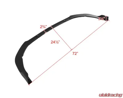 Spec-D Matte Black ABS Polypropylene Front Bumper Lip Kit Toyota Camry 2018-2020 - LPF-CAM18BK-AK
