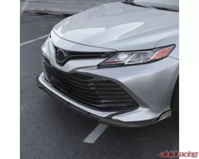 Spec-D Glossy Black Polypropylene Front Bumper Lip Kit Toyota Camry 2018-2020 - LPF-CAM18GB-AK