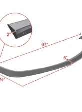 Spec-D Matte Black Polypropylene Front Bumper Lip Splitter Kit Dodge Challenger 2015-2021                                     - LPF-CHA15SXTBK-PQ - Image 2