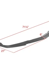 Spec-D Matte Black Polypropylene Front Bumper Lip Splitter Kit Dodge Charger 2011-2014                                     - LPF-CHG11BK-PQ - Image 2