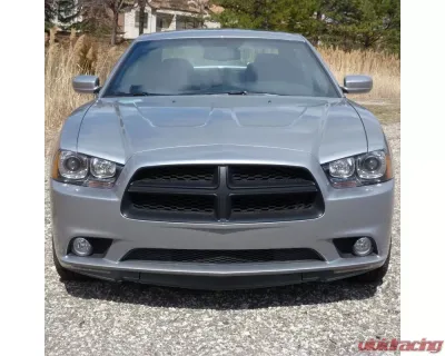 Spec-D Matte Black Polypropylene Front Bumper Lip Splitter Kit Dodge Charger 2011-2014 - LPF-CHG11BK-PQ