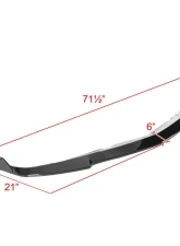Spec-D Glossy Black Polypropylene Front Bumper Lip Splitter Kit Dodge Charger 2011-2014                                     - LPF-CHG11GB-PQ - Image 2
