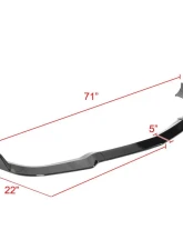 Spec-D Glossy Black Polypropylene Front Bumper Lip Splitter Kit Dodge Charger SRT8 2011-2014                                     - LPF-CHG11SRTGB-PQ - Image 2