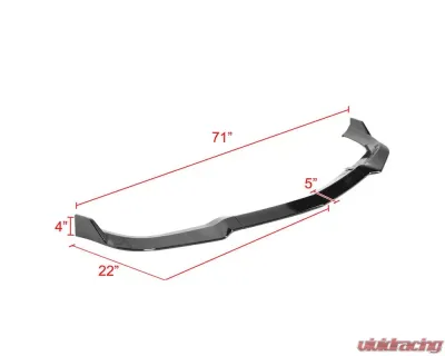 Spec-D Glossy Black Polypropylene Front Bumper Lip Splitter Kit Dodge Charger SRT8 2011-2014 - LPF-CHG11SRTGB-PQ