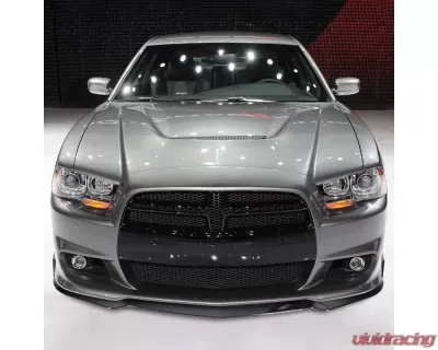 Spec-D Glossy Black Polypropylene Front Bumper Lip Splitter Kit Dodge Charger SRT8 2011-2014 - LPF-CHG11SRTGB-PQ