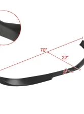 Spec-D Matte Black Polypropylene Front Bumper Lip Splitter Kit Chevrolet Camaro 2010-2013                                     - LPF-CMR10V6BK-PQ - Image 2