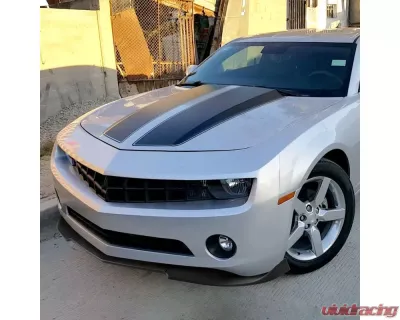 Spec-D Matte Black Polypropylene Front Bumper Lip Splitter Kit Chevrolet Camaro 2010-2013 - LPF-CMR10V6BK-PQ