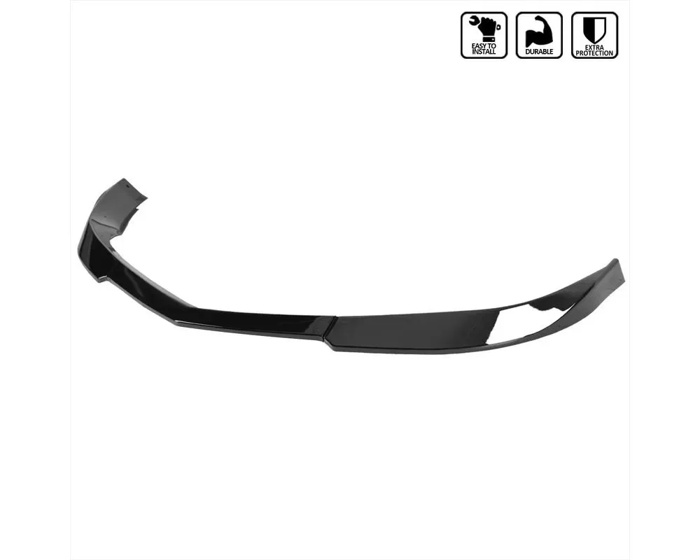 Spec-D Glossy Black Polypropylene Front Bumper Lip Splitter Kit Chevrolet Camaro 2010-2013 - LPF-CMR10V6GB-PQ