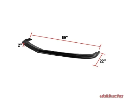 Spec-D Black Polypropylene  ZL1 Style Front Bumper Lip Chevrolet Camaro 2010-2013 - LPF-CMR10Z-PP-LY