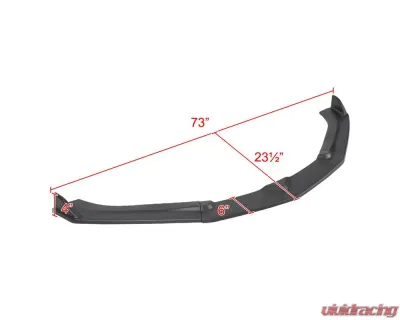 Spec-D Matte Black Polypropylene Front Bumper Lip Kit Chevrolet Camaro 2016-2018 - LPF-CMR16BK-AK