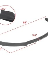 Spec-D Matte Black Polypropylene Front Bumper Lip Splitter Kit Toyota Corolla 2014-2016                                     - LPF-COR14BK-PQ - Image 2