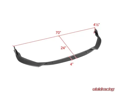 Spec-D Matte Black Polypropylene Front Bumper Lip Kit Toyota Corolla 2019-2020 - LPF-COR19BK-AK
