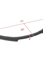Spec-D Matte Black Polypropylene Front Bumper Lip Kit Honda Civic 2016-2018                                     - LPF-CV16BK-AK - Image 2
