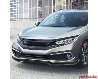 Spec-D Matte Black Polypropylene Front Bumper Lip Kit Honda Civic 2016-2018 - LPF-CV16BK-AK