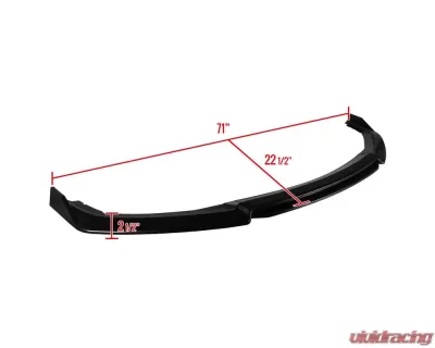 Spec-D Black Polypropylene Front Bumper Lip Honda Civic 2016-2018 - LPF-CV16DD-BN