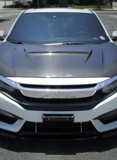 Spec-D Black Polypropylene Front Bumper Lip Honda Civic 2016-2018                                     - LPF-CV16DD-BN - Image 10