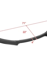 Spec-D Glossy Black Polypropylene Front Bumper Lip Kit Honda Civic 2016-2018                                     - LPF-CV16GB-AK - Image 2