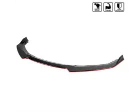 Spec-D Glossy Black | Red Trim Polypropylene Front Bumper Lip Splitter Kit Honda Civic 2016-2018