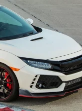 Spec-D Glossy Black | Red Trim Polypropylene Front Bumper Lip Splitter Kit Honda Civic 2016-2018                                     - LPF-CV16GB-RD-PQ - Image 10