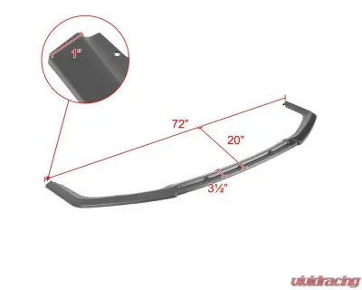 Spec-D Matte Black Polypropylene Front Bumper Lip Kit Honda Civic 2017-2021 - LPF-CV175BK-PQ