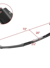 Spec-D Glossy Black 3PC Front Bumper Lip Kit Honda Civic 2017-2021                                     - LPF-CV175GB-PQ - Image 2