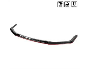 Spec-D Glossy Black | Red Trim Polypropylene Front Bumper Lip Kit Honda Civic 2017-2021