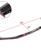 Spec-D Glossy Black | Red Trim Polypropylene Front Bumper Lip Kit Honda Civic 2017-2021                                     - LPF-CV175GB-RD-PQ - Image 2
