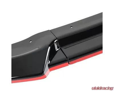 Spec-D Glossy Black | Red Trim Polypropylene Front Bumper Lip Kit Honda Civic 2017-2021 - LPF-CV175GB-RD-PQ