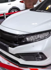 Spec-D Glossy Black | Red Trim Polypropylene Front Bumper Lip Kit Honda Civic 2017-2021                                     - LPF-CV175GB-RD-PQ - Image 10