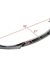 Spec-D Glossy Black Polypropylene Front Bumper Lip Kit Honda Civic 2019-2021                                     - LPF-CV19GB-AK - Image 2