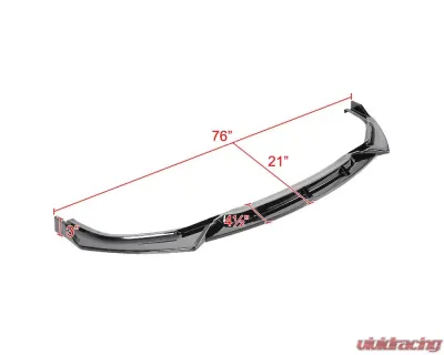 Spec-D Glossy Black Polypropylene Front Bumper Lip Kit Honda Civic 2019-2021 - LPF-CV19GB-AK