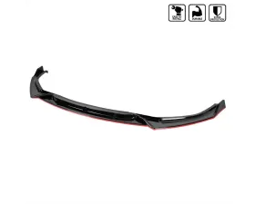Spec-D Glossy Black | Red Trim Polypropylene Front Bumper Lip Kit Honda Civic 2019-2021