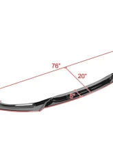 Spec-D Glossy Black | Red Trim Polypropylene Front Bumper Lip Kit Honda Civic 2019-2021                                     - LPF-CV19GB-RD-PQ - Image 2