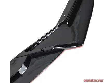 Spec-D Glossy Black | Red Trim Polypropylene Front Bumper Lip Kit Honda Civic 2019-2021 - LPF-CV19GB-RD-PQ
