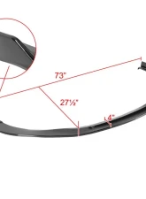 Spec-D Glossy Black Polypropylene Front Bumper Lip Splitter Kit Lexus ES350 2013-2015                                     - LPF-ES30013GB-PQ - Image 2